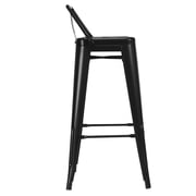 Topbuy Set of 4 Metal Bar Stools 30 Industrial Height Chair Low Back Black