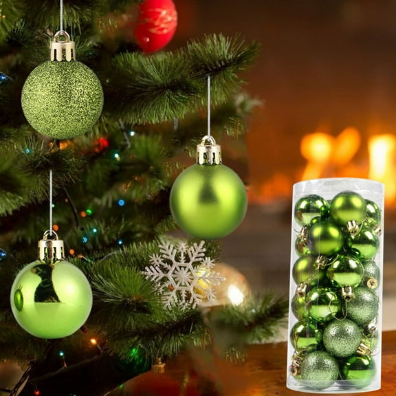 Tyidzon Christmas Ball Ornaments 24PCS Christmas Tree Decorations Balls for Wedding Party Holiday Decorations 1.5 Inch