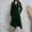 Green, variant on Women's Long Woolen Coat Notched Lapel Belted French Commuter Midi Overcoat Solid Winter Outerwear for Women Navy