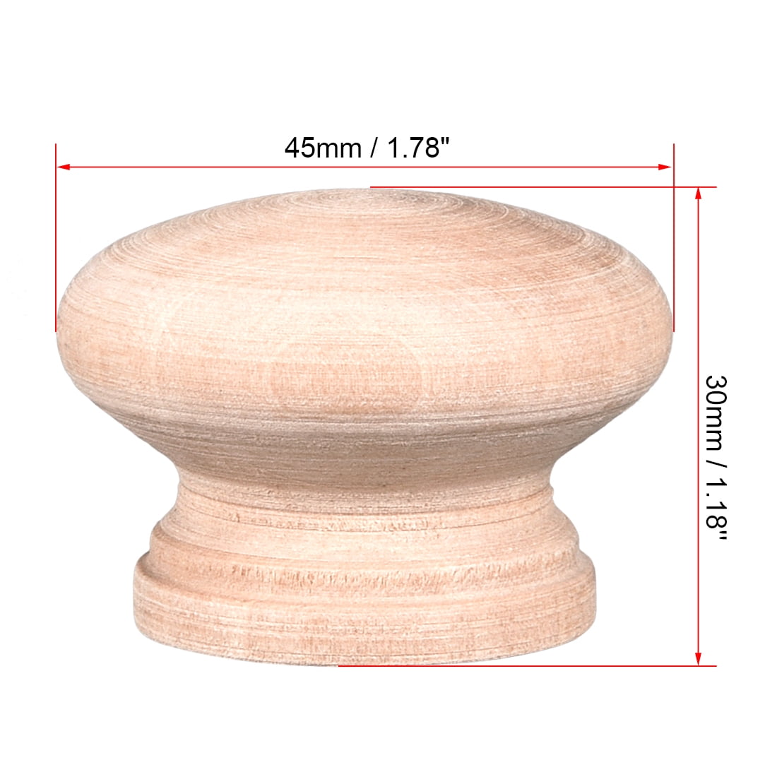 Unique Bargains Round Wood Knobs Cabinet Furniture Kitchen Pulls Handles Wood 45mm Dia