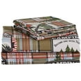 thumbnail image 2 of Chezmoi Collection 4-Piece Country Cabin Lodge Camping Outdoor Wilderness Microfiber Printed Bed Sheet Set, Queen Size, 2 of 4