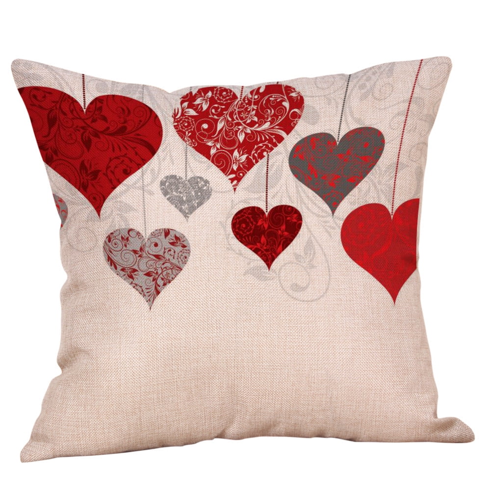 Siaonvr Happy Valentine's Day Throw Pillow Case Sweet Love Square