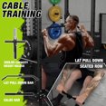 thumbnail image 5 of Mikolo Power Rack Cage with LAT Pulldown System,1200LBS Capacity Power Rack with 800 lbs Capacity Weight Bench Combo, Multi-Functional Squat Rack (Upgraded), 5 of 7