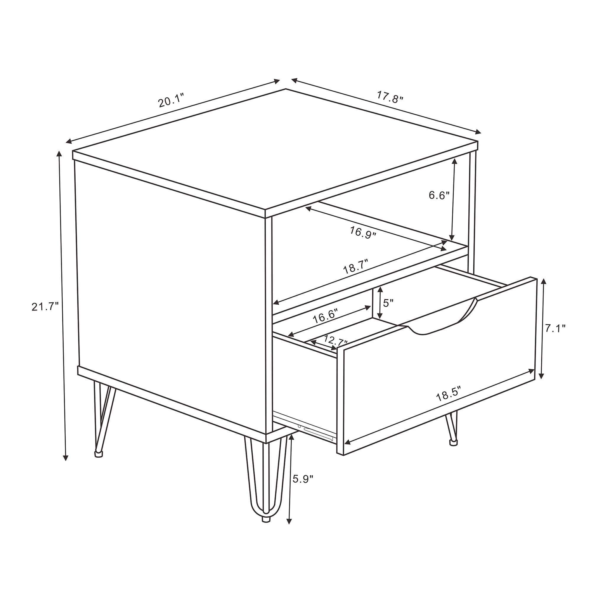 Nightstand Olive Green