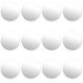 thumbnail image 1 of Paquete de 12 pelotas de fútbol blancas lisas para mesas de fútbol estándar Pelotas de fútbol de mesa clásicas, 1 of 5