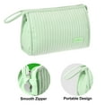 thumbnail image 3 of Unique Bargains Floral Makeup Bag Zipper Flower Cosmetic Pouch Light Green, 3 of 7