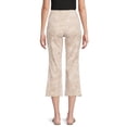 thumbnail image 3 of Time and Tru Women's Mid Rise 25" Inseam with Side Zip Closure Kick Flare Crop Pants, 3 of 5