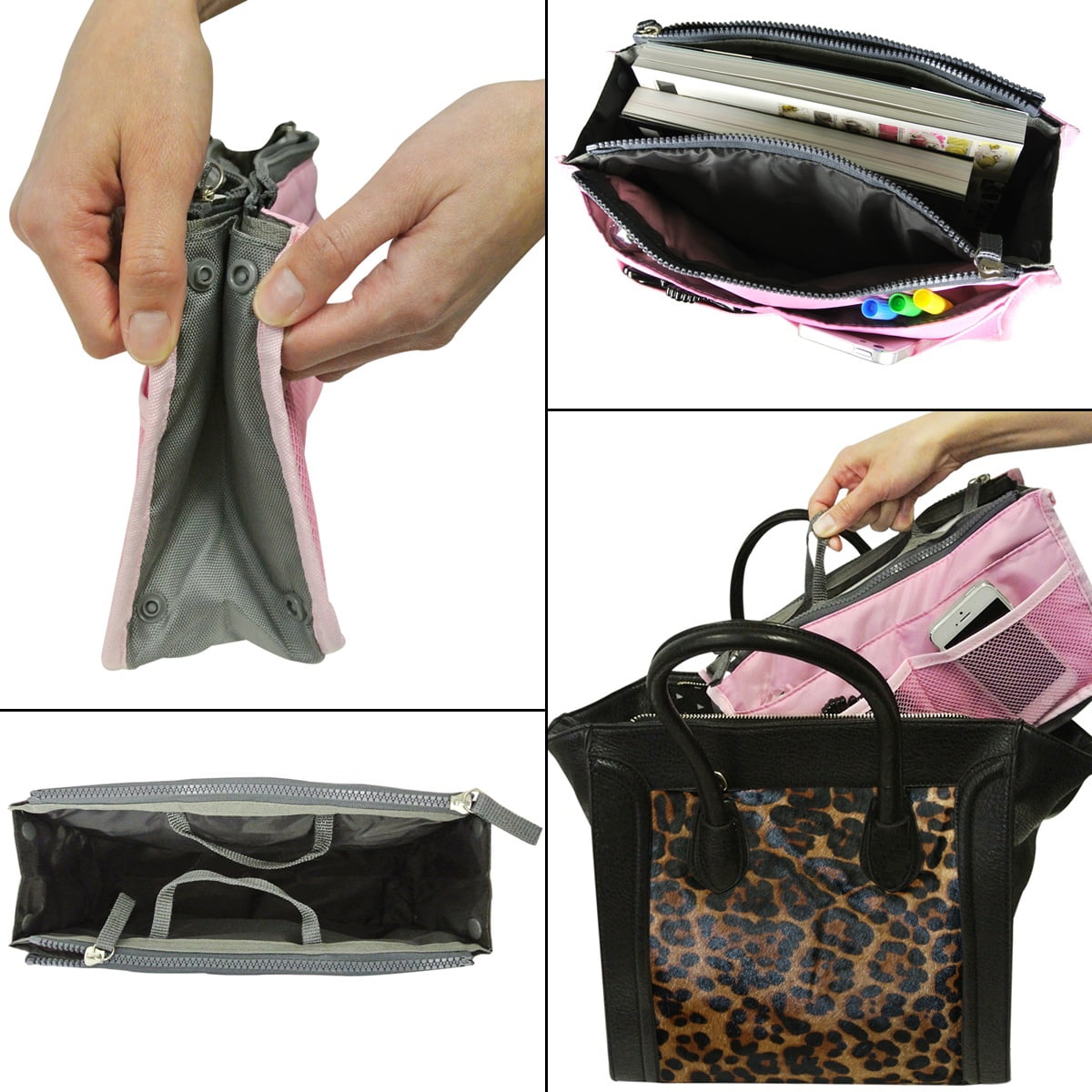 Wrapables Unisex Bag Insert Organizer, Travel Bag Organizer