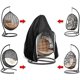 thumbnail image 4 of Funda para silla colgante de jardín 210D Oxford, impermeable, funda para silla tipo huevo, funda protectora anti-UV/viento para silla de patio al aire libre (115x190cm, negro), 4 of 5