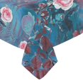 thumbnail image 3 of BSDHOME Flowers Cotton Linen Tablecloth 52x70 inches Tablecover Desk Table Cloth For Dining Room, Tea Table, Picnics, Parties, 3 of 5