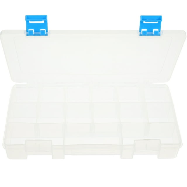 KAKOWELY Tool Storage Box Plastic Hardware Screw Storage Case Portable Tool Container,9.06"X4.53"X1.26"