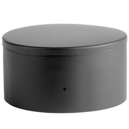 

8 in. 22 Gauge Black Stove Pipe Tee Cap