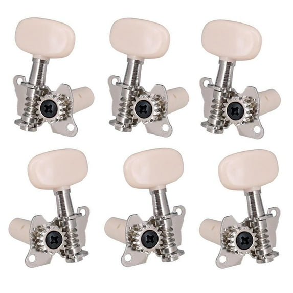 Acoustic Guitar , Tuning Key Pegs/Machine Heads Metal For Acoustic Guitar With ABS Buttons 3L3R (Pack Of 6)