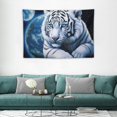 thumbnail image 2 of Orinice  White Tiger Starry Tapestry Outer Space Planet Tapestry Animal Print Photography Tapestry for Office Living Room Studio Wall Decoration Tapestry 60x40 inches GTWYUH547 60x40in, 2 of 7