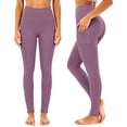 thumbnail image 4 of Workout Pants with Pockets for Women Baeitkot High Waist Solid Color Tights, Breathable Running Leggings for Exercise and Casual Outings Rose Gold S, 4 of 9