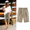 thumbnail image 2 of Birdeem Top and Shorts Sets for Women Womens Elastic Waist Printing Drawstring Shorts, 2 of 12