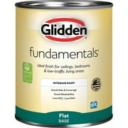 Glidden Fundamentals Cold Foam / White Flat Interior Paint, 1 Quart