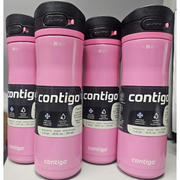4x CONTIGO PINK Jackson Chill 2.0 Vacuum-Insulated Stainless Steel Water Bottle