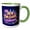 Green/White, variant on 3drose, New Orleans, Louisiana. Jazz, Mardi Gras. Chic Patriotic Family Gift, 11oz Two-tone Black Mug