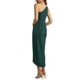 thumbnail image 3 of TRKIYQC vestidos de mujer casuales verano elegante vestido de graduación, falda larga de un hombro de Color sólido, vestido plisado Irregular TRKIYQC casual, 3 of 5