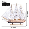 thumbnail image 3 of Wooden Art Sailboat Model, Vintage Decor, Unique Statue Tabletop, Wood Decor for Tabletop, Home, Office, Living Room, Nautical Decoration Reflecting Marine Life, Best Gift for Him or Her, 3 of 4