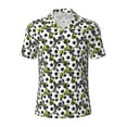 thumbnail image 2 of Daiia Soccer and Football Pattern Men’s Polo Shirts,Solid Deck Shirt,Classic Fit, Breathable Cotton Polo for Casual and Sport Wear-, 2 of 7