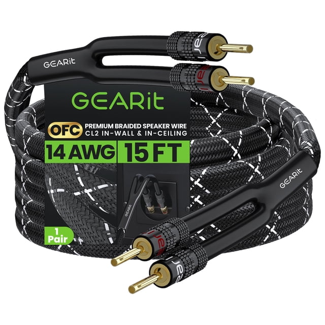 Cable de altavoz GearIt 14 AWG Premium Heavy Duty de 4,5 m