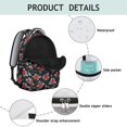 thumbnail image 4 of Pioneer Flower Floral Print Pattern Backpack for School, Cute School Bag with Adjustable Shoulder Straps and Padded Back, 15.3"x11"x7.1", 4 of 5