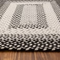 thumbnail image 5 of Super Area Rugs Country Braided Farmhouse Cotton Reversible Area Rug Black & Gray - Rectangle 4' X 6', 5 of 5