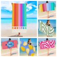 thumbnail image 2 of Naierhg Beach Towel Breathable Strong Absorption Microfiber Cartoon Printing Summer Body Shower Towel Cloth Daily Use B, 2 of 8