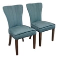 thumbnail image 2 of Logan 9-Piece Dining Set with 8 Cleo Teal Dining Chairs, 2 of 10