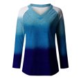 thumbnail image 4 of Annhoo Fall T Shirts for Women 2025 Casual Long Sleeve Round Neck Blouse Trendy Gradient Color Loose Tops, 4 of 4
