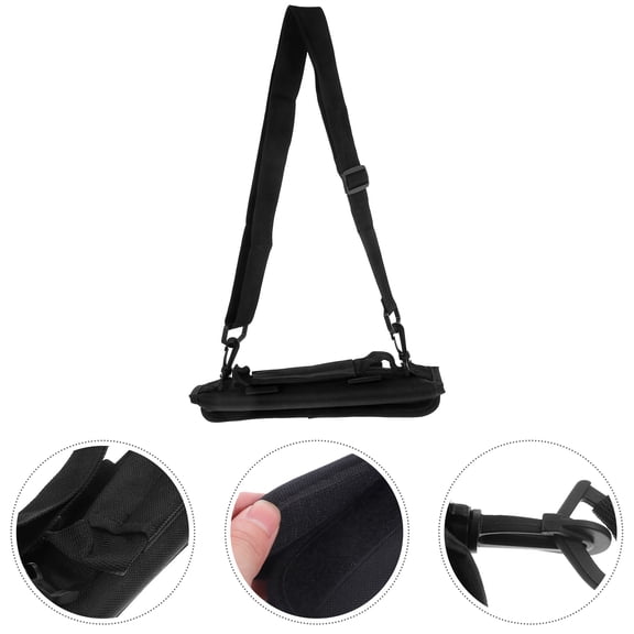 YOSADIER Black Nylon Golf Bag with Side Storage Pouch, and Comfortable Golf Carrier for Easy Transport