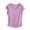 Purple, variant on Hvogkswy Plus Size Pajamas for Women Solid V Neck Short Sleeve Sleepwear T-Shirt Thin Breathable Loose Casual Home Tops