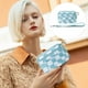 thumbnail image 4 of Portable Waterproof Wristlet Pouch - Clear Card Slot Plaid Clutch, Polyester Zip Wallet, Breathable Lightweight Wear-Resistant Travel Organizer Bag, 4 of 5