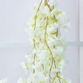 thumbnail image 2 of Guirnalda de flores de cerezo artificiales de Sakura, decoración del hogar para dormitorio y oficina, color blanco, 2 of 5