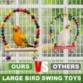 thumbnail image 3 of Bird Toys JINJINANV para periquitos, madera, 7 piezas, acceso a jaulas para pájaros., 3 of 7