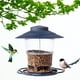 thumbnail image 4 of Matsuzay Alimentador colgante para mascotas, animales salvajes, patio trasero, comedero para pájaros, plataforma, estación de alimentación, Almacenamiento y organización del hogar Azul, 4 of 6