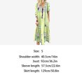 thumbnail image 3 of Vestido largo con estampado floral bohemio Cuello en V Cordón con cordones Ropa de manga larga Monstrate AP000133-49B, 3 of 6