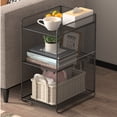 thumbnail image 4 of 3 Tier Metal Storage Shelf, Heavy Duty Shelving Unit Shelf,  and Stable Shelving Holder, Smart Design Shelving Rack and Storage for Bathroom, Laundry, Living Room, 4 of 7