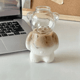 thumbnail image 5 of 320ML Cartoon Bear Shaped Coffee Mug, Cute Bear Mug Glass Cup with Straw – Transparent & Innovative Drinkware for Milk, Coffee & Water(No Straws), 5 of 9