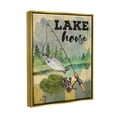 thumbnail image 3 of Stupell Lake House Fishing Angler Sign Animals & Insects Painting Gold Floater Framed Art Print Wall Art, 3 of 6