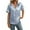 Light Blue, variant on Kaemgyyd Work Tops for Women Sequins Glitter Button down Shirt Casual Short Sleeve Summer Tops Loose Fit Office Tunic Blouse