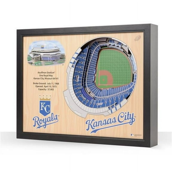 Kansas City Royals 25.5" x 19.5" Kauffman Stadium Stadium Views Wall Art
