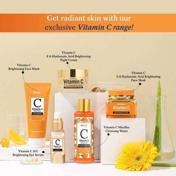 StBotanica Vitamin C 20% Face + Vitamin E & Hyaluronic Professional Face (With Most Stable Vitamin C) 20ml - Walmart.com