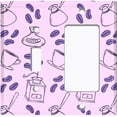 thumbnail image 2 of Metal Light Switch Wall Plate Outlet Cover (Coffee Espresso Mocha Bean Cup Maker Lavender Purple - Single Toggle Single Rocker), 2 of 2