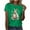 Green, variant on UTTOASFAY Easter Tops for Women Easter Bunny Egg Printed Round Neck Short Sleeve Easter Casual T-shirt,Women's Easter Shirts Blue XXL