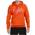 thumbnail image 2 of Wild Bobby, Fighter Breast Cancer Survivor, Breast Cancer Awareness, Unisex Graphic Hoodie Sweatshirt, Orange, Medium, 2 of 4