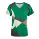 thumbnail image 5 of Puntoco Liquidación de blusas cortas para mujer, moda informal para mujer, cuello en V, estampado, manga corta, bolsillo, vestido de enfermera, 5 of 5