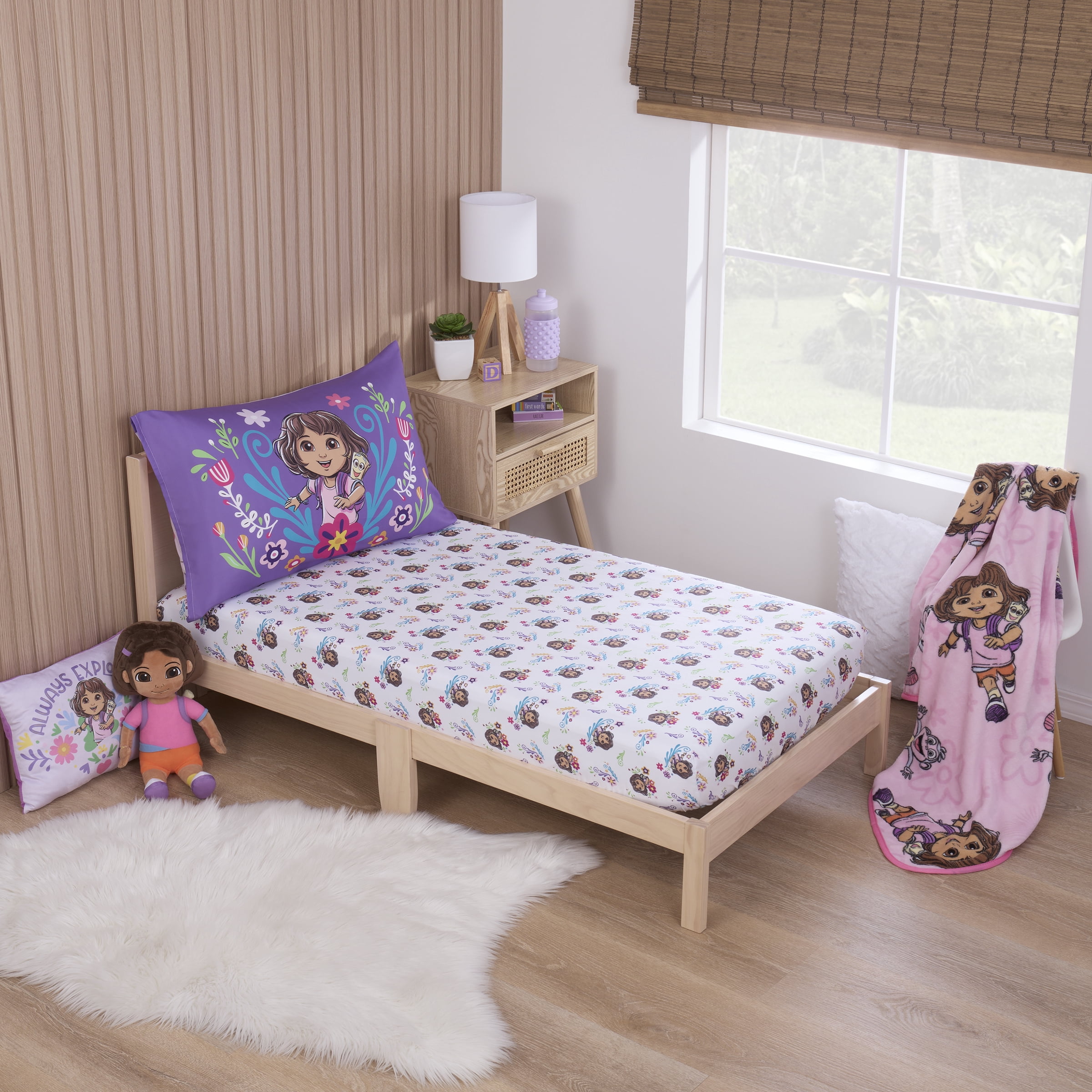NoJo Dora Adventure Awaits Toddler Sheet Set 2-Piece